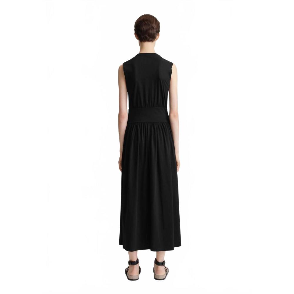 NEW TOTEME sleeveless cotton tee dress in black - Picture 5 of 7